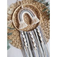 Regenbogen Makramee Traumfänger | Türschild Kinderzimmer Geschenk Zur Taufe |Regenbogen Wandbehang Regenbogen Makramee Traumfänger | Türschild Kinderzimmer Geschenk Zur Taufe |Regenbogen Wandbehang von Boho4Kids