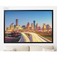 Houston Poster Print - Texas Usa City Skyline von BohoArtConnection