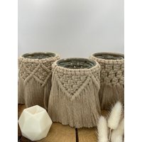 Makramee Windlicht Sand von BohoFreude