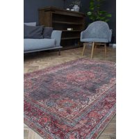 Kelim Teppich Im Antiken Stil, Blauer Kelimteppich, Kilim, Handgewebter Wollteppich, Orientteppich, Kelimteppich von BohoVintageRug