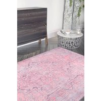 Rosa Vintage Stil Teppich, Pastellfarbener Großer Orientteppich, Türkisfarbenes Schlafzimmer, Boho von BohoVintageRug