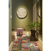 Teppich Im Karabagh Stil, Inspirierter Teppich, Grün, Patchwork Wohnkultur, Retro, Schlafzimmer, Esszimmer von BohoVintageRug