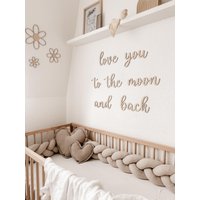 Love You To The Moon & Back Schriftzug - Liebevolle Wanddekoration Für Das Kinderzimmer Love You To The Moon & Back Schriftzug - Liebevolle Wanddekoration Für Das Kinderzimmer von BohoWildflowerVibes