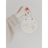 Personalisiertes Holzschild Name & Datum | Namensschild Babyzimmer Türdeko Geburt Taufe Boho Kinderzimmer Deko Geschenk Personalisiertes Holzschild Name & Datum | Namensschild Babyzimmer Türdeko Geburt Taufe Boho Kinderzimmer Deko Geschenk von BohoWildflowerVibes