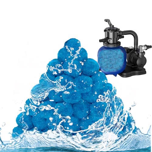 Filterbälle Pool Für Sandfilteranlagen 1400g Filterbälle Pool Für Pool Ersetzen Ersatz Für 50Kg Filtersand Und Quarzsand, Geeignet Für Pool Filter Schwimmbad Filteranlage(mit Wäschenetz) (Blue) von Bohodiy