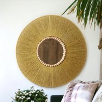 Senf Jute Spiegel, Wandbehang Schlafzimmer Dekor Geschenk, Muttertagsgeschenk, Boho Schneller Versand, Wohnzimmer von Boholivingdecor