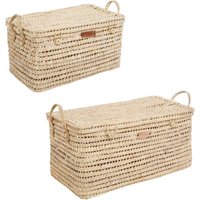 2Er Set Palmblatt Aufbewahrungstruhen, Spielzeugkisten von BohomeLiving