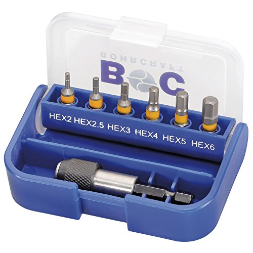 BOHRCRAFT Bit-Satz | Bit-Box 7-teilig | Sechskant/Inbus 25mm | 69001430072 von Bohrcraft