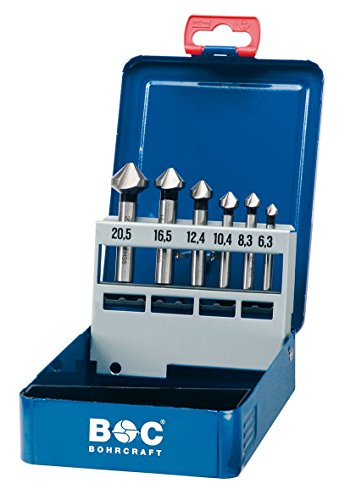Kegelsenker HSS DIN 335 C in Metallkassette 6-tlg. 6,3-8,3-10,4-12,4-16,5-20,5 mm / KS6 HSS von Bohrcraft