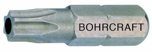 Schrauber-Bits 1/4" mit Loch für Torx-Schrauben TR 15 x 75 mm lose/Werksverpackung von Bohrcraft