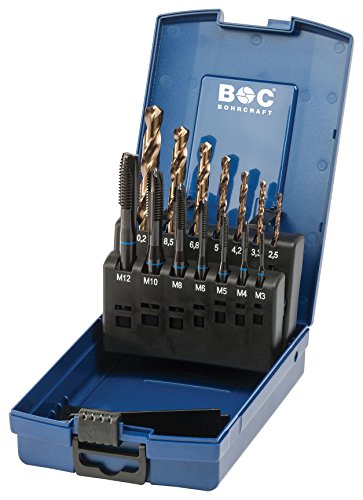 Bohrcraft BLAURING-Maschinengewindebohrer Set HSS-E (Co5) VAP / MGB 14G-K Blauring / M3 - M 12 / 14-teilig / 4144 13 30014 Bohrcraft BLAURING-Maschinengewindebohrer Set HSS-E (Co5) VAP / MGB 14G-K Blauring / M3 - M 12 / 14-teilig / 4144 13 30014 von Bohrcraft