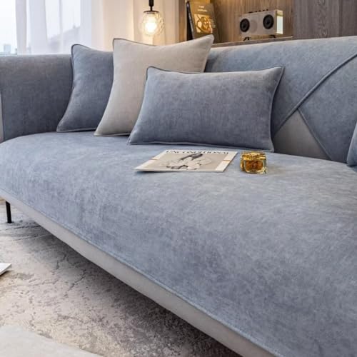 BohrenCL Chenille Sofabezug, Sofaschoner rutschfest, Couch Überzug L Form, Rutschfester Sofa Überzug 1/2/3/4 Sitzer, sofaüberwürfe, Chenille-Couchbezug von BohrenCL