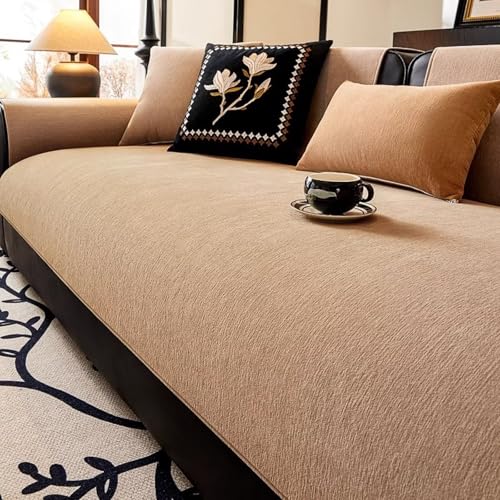 BohrenCL Sofaschoner rutschfest, Sofa Überzug, Chenille Sofabezug, Sofa Überwurfdecke, Sofaschutz Hund/Katze, Couchbezug, Couch Überzug, Sofadecken Für Sitzfläche von BohrenCL