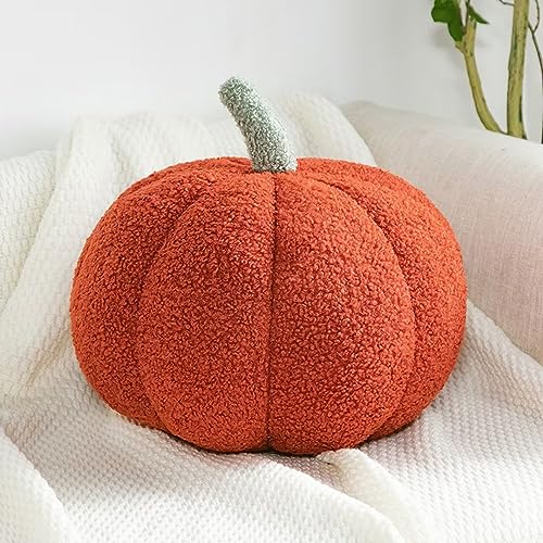 Kürbis Kissen, Kürbis Deko, 3D Plüsch Kürbis Dekokissen, Pumpkin Cushion Halloween Decorations, Pumpkin Throw Pillow for Home Bedroom Decoration von BohrenCL