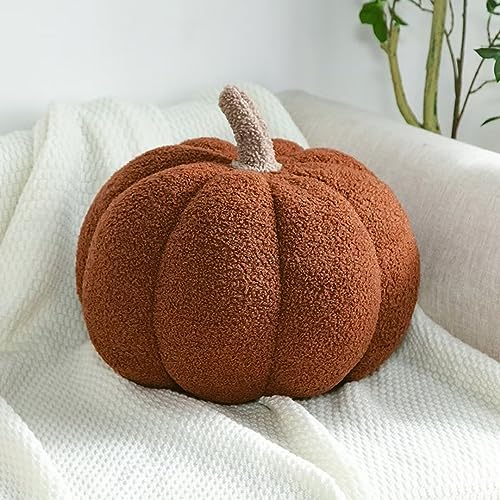 Kürbis Kissen, Kürbis Deko, 3D Plüsch Kürbis Dekokissen, Pumpkin Cushion Halloween Decorations, Pumpkin Throw Pillow for Home Bedroom Decoration von BohrenCL