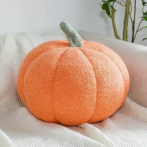 Kürbis Kissen, Kürbis Deko, 3D Plüsch Kürbis Dekokissen, Pumpkin Cushion Halloween Decorations, Pumpkin Throw Pillow for Home Bedroom Decoration von BohrenCL