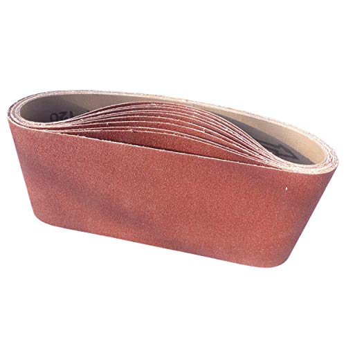 10 Stück Schleifbänder 100mm x 560mm Korn P180 Gewebe Schleifbänder Schleifband Gewebebänder Bandschleifer BOHRFUX von Bohrfux