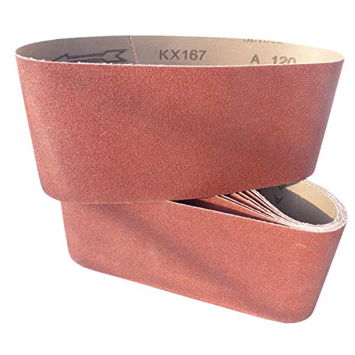 10 Stück Schleifbänder 100mm x 560mm Korn P40 Gewebe Schleifbänder Schleifband Gewebebänder Bandschleifer BOHRFUX von Bohrfux