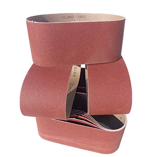 10 Stück Schleifbänder 100mm x 610mm Korn P120 Gewebe Schleifbänder Schleifband Gewebebänder Bandschleifer BOHRFUX von Bohrfux