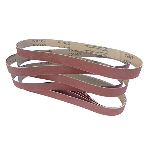 10 Stück Schleifbänder 25mm x 762mm Korn P120 Gewebe Schleifbänder Schleifband Gewebebänder Bandschleifer BOHRFUX von Bohrfux