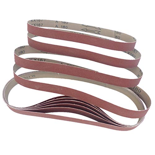 10 Stück Schleifbänder 25mm x 762mm Korn P80 Gewebe Schleifbänder Schleifband Gewebebänder Bandschleifer BOHRFUX von Bohrfux