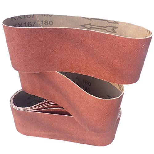 10 Stück Schleifbänder 75mm x 533mm Korn P40 Gewebe Schleifbänder Schleifband Gewebebänder Bandschleifer BOHRFUX von Bohrfux