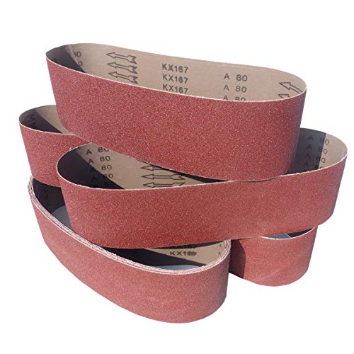 5 Stück Schleifbänder 100x915mm Schleifband Körnung (wählbar) Bandschleifer Gewebe Bänder BOHRFUX (Körnung P100) von Bohrfux