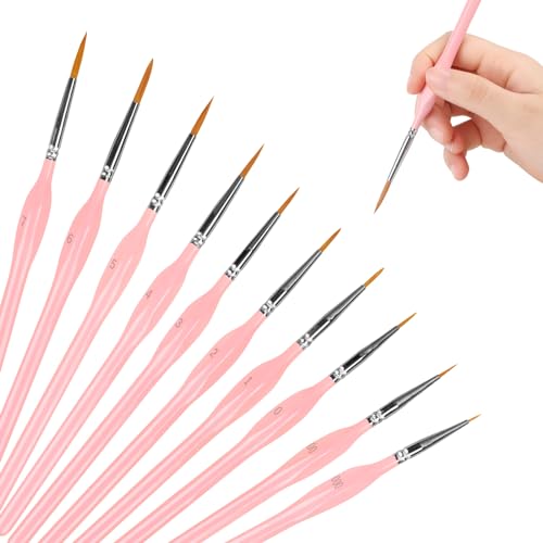 10 Stück Pinselset Malen Feine Pinsel Detail Pinsel Acryl Pinsel Aquarell Klein Dünne Pinselset Acrylfarben Modellbau Pinsel für Künstler Kinder Malen Nach Zahlen Pinsel Aquarell Öl Acryl Nail Art 10 Stück Pinselset Malen Feine Pinsel Detail Pinsel Acryl Pinsel Aquarell Klein Dünne Pinselset Acrylfarben Modellbau Pinsel für Künstler Kinder Malen Nach Zahlen Pinsel Aquarell Öl Acryl Nail Art von Bohrma