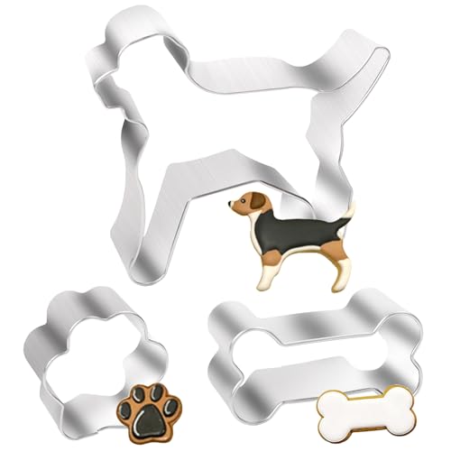 3er Set Hund Keksausstecher Ausstechformen aus Edelstahl Dackel Geschenke Hund Ausstecher zum Backen Keksausstecher Plätzchen Plätzchenausstecher Cookie Cutter für Hunde Kekse oder Leckerli Hundekekse von Bohrma