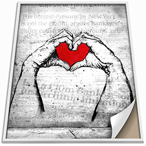 Boikal Collection Banksy Bilder ohne Rahmen Wandbilder XXL Poster Set - Herz Hand - 1-teilig, 30 x 40 cm - A3 Boikal Collection Banksy Bilder ohne Rahmen Wandbilder XXL Poster Set - Herz Hand - 1-teilig, 30 x 40 cm - A3 von Boikal