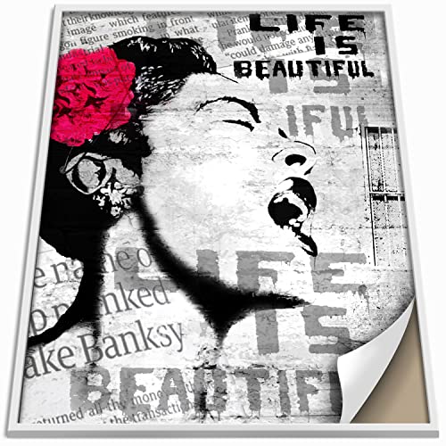 Boikal Collection Banksy Bilder ohne Rahmen Wandbilder XXL Poster Set - Life is Beautiful - 1-teilig, 50 x 70 cm B2, Boikal Collection Banksy Bilder ohne Rahmen Wandbilder XXL Poster Set - Life is Beautiful - 1-teilig, 50 x 70 cm B2, von Boikal