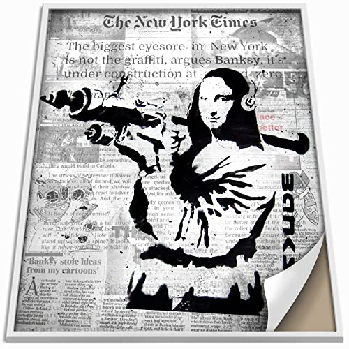 Boikal Collection Banksy Bilder ohne Rahmen Wandbilder XXL Poster Set - Mona Lisa - 1-teilig, 30 x 40 cm - A3 Boikal Collection Banksy Bilder ohne Rahmen Wandbilder XXL Poster Set - Mona Lisa - 1-teilig, 30 x 40 cm - A3 von Boikal