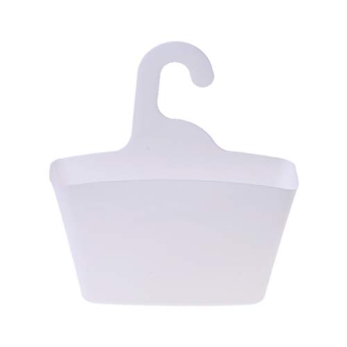 Boji Duschkorb mit Haken zum Einhängen, Duschregal Weiß Badregal Utensilo,Aufbwahrungskorb Hängekorb Duschkorb Hängeregal von Boji