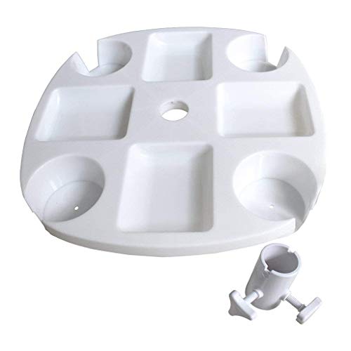 Boji Sonnenschirm Tisch Tablett Mit Geträ Snack Cups Für Garten Schwimmbad Sonnenschirm Tisch Halter Regenschirm Bier Getränkehalter von Boji