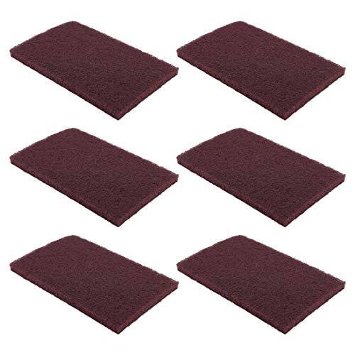 BokWin 3M Scotch Brite 7447 Schleifpads für allgemeine Zwecke, 200 x 125 mm, Rot, 6 Stück von BokWin