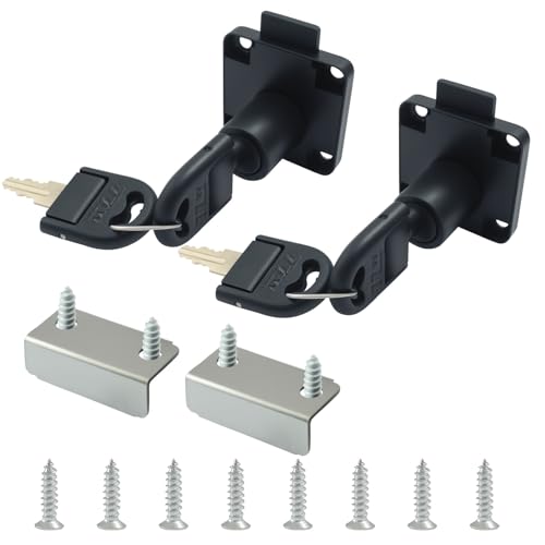 BokWin Möbel-Sicherheitsschloss mit Schlüsseln für Schublade, Schrank, Kleiderschrank, Bürotisch, Briefkasten, Schwarz, einfache Installation und zuverlässiger Schutz, 2 Stück BokWin Möbel-Sicherheitsschloss mit Schlüsseln für Schublade, Schrank, Kleiderschrank, Bürotisch, Briefkasten, Schwarz, einfache Installation und zuverlässiger Schutz, 2 Stück von BokWin