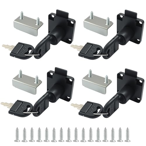 BokWin Möbel-Sicherheitsschloss mit Schlüsseln für Schublade, Schrank, Kleiderschrank, Bürotisch, Briefkasten, Schwarz, einfache Installation und zuverlässiger Schutz, 4 Stück BokWin Möbel-Sicherheitsschloss mit Schlüsseln für Schublade, Schrank, Kleiderschrank, Bürotisch, Briefkasten, Schwarz, einfache Installation und zuverlässiger Schutz, 4 Stück von BokWin