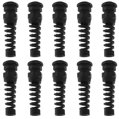 BokWin PG11 Kabelverschraubung, 3,5–6,5 mm, Drahtlochreichweite, wasserdicht, mit verstellbarer Kontermutter und flexibler Spiralzugentlastung, 10 Stück BokWin PG11 Kabelverschraubung, 3,5–6,5 mm, Drahtlochreichweite, wasserdicht, mit verstellbarer Kontermutter und flexibler Spiralzugentlastung, 10 Stück von BokWin