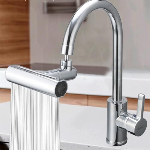 Bokaiya Küchenarmatur Kopf Ersatz, Pull Down Küche Sprühkopf, 4-Funktions-Küche Spüle Sprühdüse kompatibel mit Moen, EU Standard, Kohler Wasserhähne, Chrom von Bokaiya