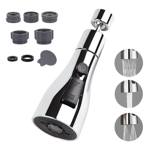 Bokaiya Küchenspüle Sprühaufsatz Pull Down Küchensprühkopf 360° Schwenkauslauf FM22 M24 Wasserhahn Extender für Küchenspüle Kompatibel mit Kohler von Bokaiya