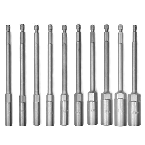 10/15pcs 1/4-Zoll Antriebsantrieb Aufprall Steckdosen Set Socket Schraubendreher 1/4hex Set Bohrbitadapter 5.5-19mm Bohrbitadapter von Bokcztml