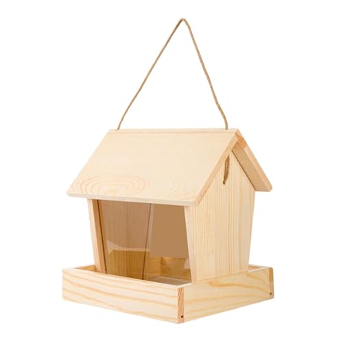 Bokcztml Vogelhaus Hanging Feeder Für Wilde Vogel Eichhörnchen Feeder Außerhalb Von Hängenden Regenfutterstation Holz Für Wild Bokcztml Vogelhaus Hanging Feeder Für Wilde Vogel Eichhörnchen Feeder Außerhalb Von Hängenden Regenfutterstation Holz Für Wild von Bokcztml