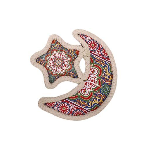 Delicate Ramadans Holzbaumwäscheseil Gewebte Tabletts Eid Mubaraks Tablett Zum Frühstück Und Dessert Heimparty Dekore Serviert von Bokcztml