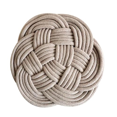 Elegante Baumwollseile Hitzeresistente Tischematen Tischmatte Matte Handwerk Für Esstisch Restaurant von Bokcztml