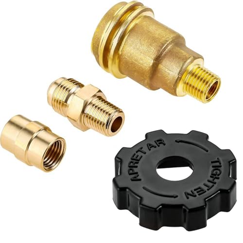 Professionelles Messing-Anschluss-Set QCC1 Tankadapter & 3/8 ausgestellte Rohrverschraubung 1/4 Zoll für Kühlleitungen, Kühlung, Messingrohradapter von Bokcztml