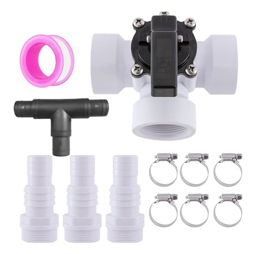 Profi Pool Bypassventile Systeme Set 12 Stück 3 Wege Anschluss inklusive Dichtband für Sandfiltration Schnellanschluss Poolventile von Bokcztml