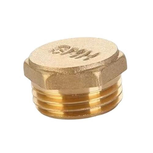 Sanitär-Armaturen-Adapter, Messingrohrstopfen Außengewinde Außensechskant-Rohrverschraubungsadapter Messing Sechskant-Endkappen von Bokcztml