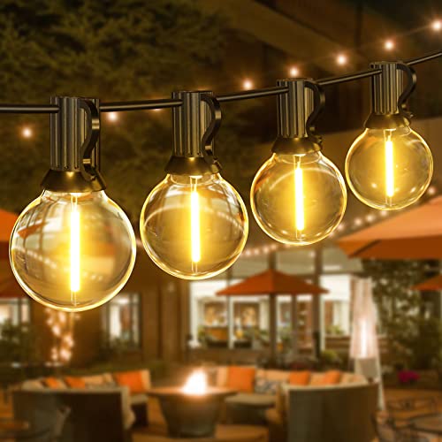 LED Lichterkette Außen Strom, 15,2M/50Ft 25+1 G40 Glühbirne Lichterkette Birnen Wasserdichte Innen Outdoor Lichterketten für Garten, Party, Terrasse, Hochzeiten, Zimmer von BokiHuk