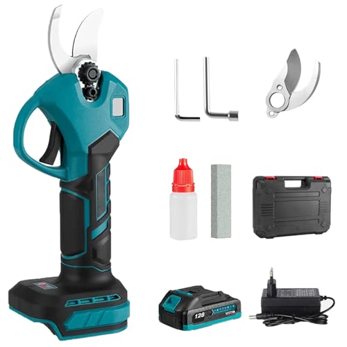 Akku Astschere,Elektrische Gartenschere,21V Hand Akku Elektro Astschere,Akku Gartenschere 30mm Schnittdurchmesser,Ladegerät Angetriebene Astschere Gartenschere für Rebschere,Baumschere (1 Batterie) von Bolam