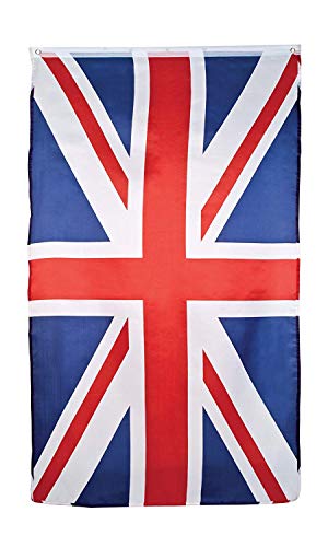 Boland 11620 - Dekorationsfahne Union Jack, 1 Stück, Größe 90 x 150 cm, England, Flagge, Fußball, Weltmeisterschaft, London, Dekoration, Banner, Wanddekoration, Mottoparty, Karneval, Geburtstag von Boland